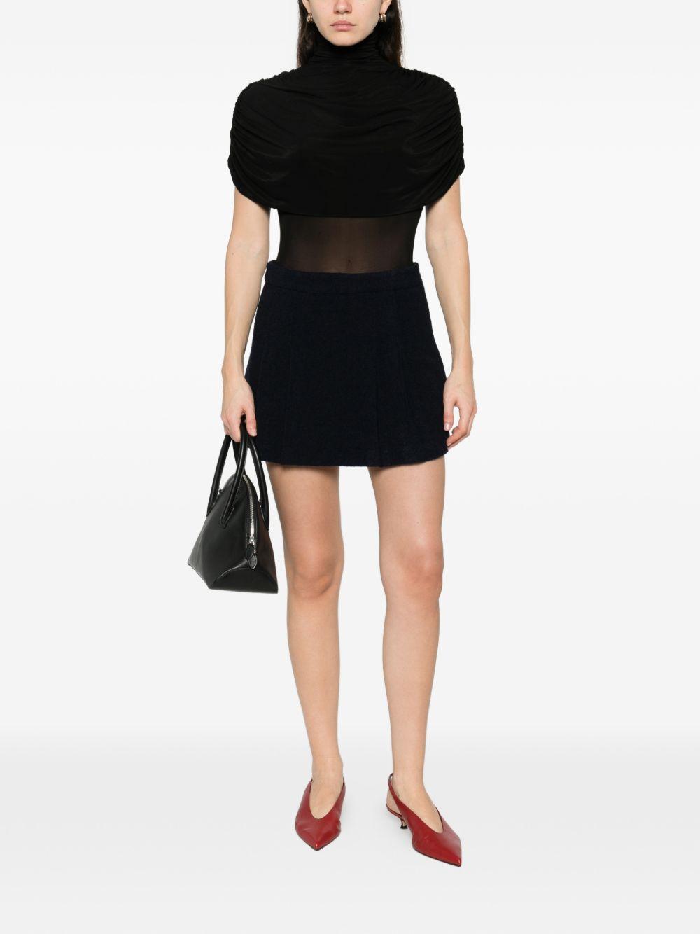 Minigonna plissé in blu Thelaurent - donna 