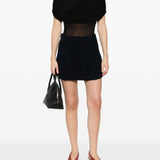 Minigonna plissé in blu Thelaurent - donna 