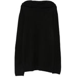 Maglione con cappuccio in cashmere in nero 