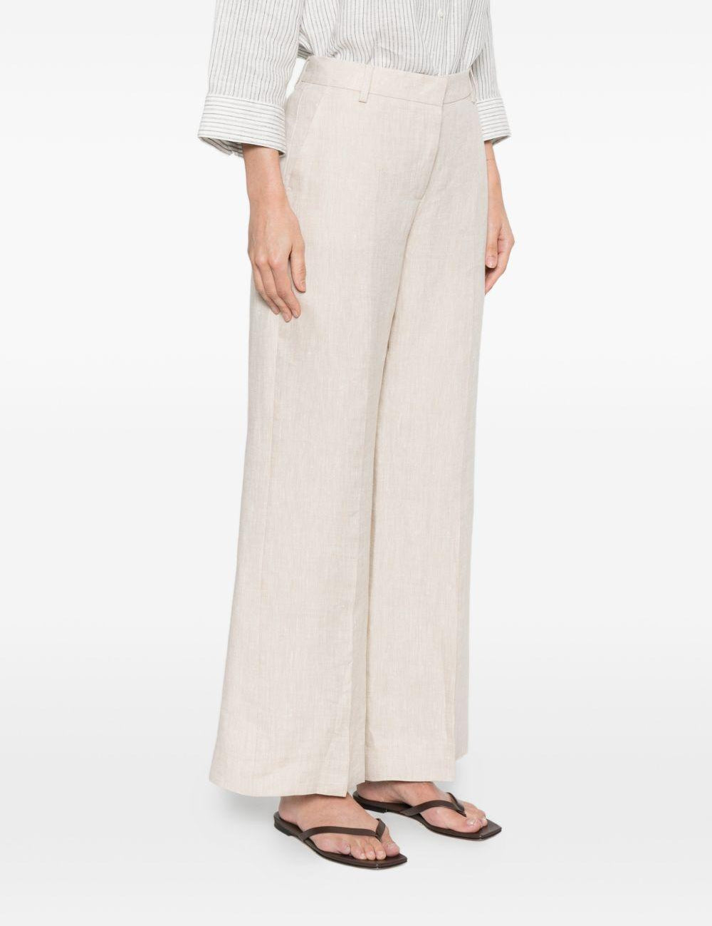 PANTALONI PALAZZO MALIZIA IN AVORIO MAXMARA WEEKEND - donna 