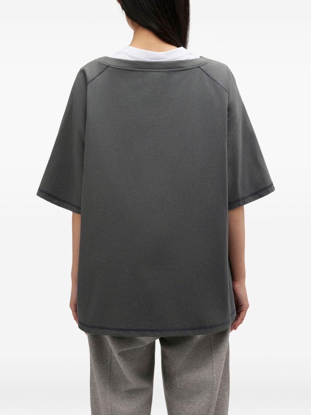 T-shirt con stampa in grigio Ganni - donna 