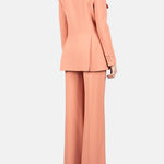 Pantaloni flared in cady a vita alta in rosa Elie Saab - donna 