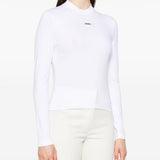 T-shirt a maniche lunghe le tshirt gros grain in bianco Jacquemus - donna 