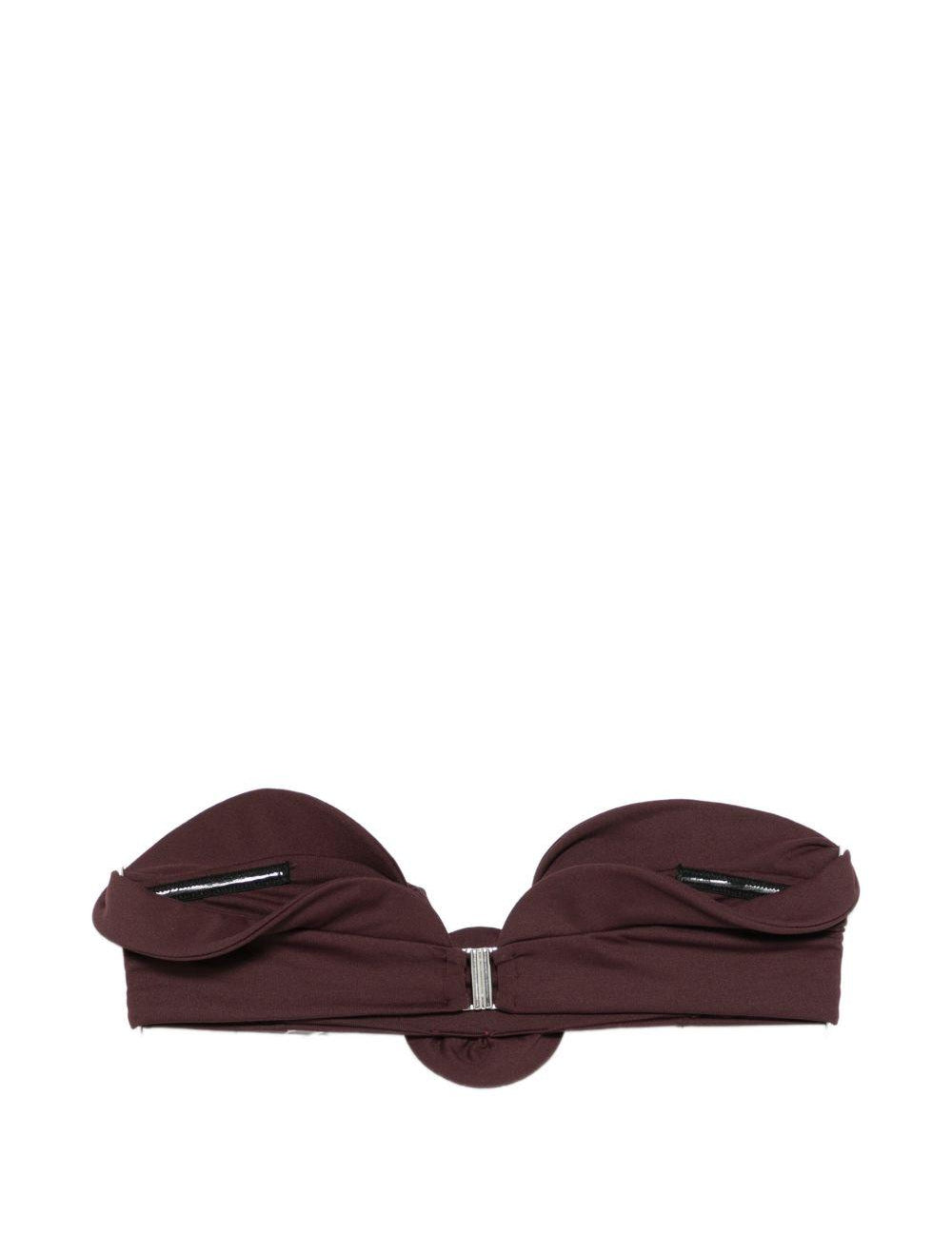 Top bikini con dettaglio a rosetta in bordeaux Magda butrym - donna 