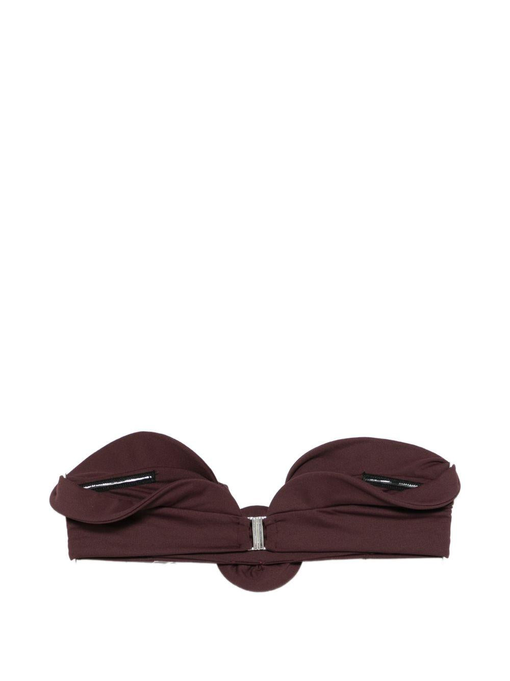 Top bikini con dettaglio a rosetta in bordeaux Magda butrym - donna 