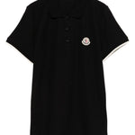 Polo a maniche corte in nero Moncler - donna 