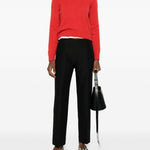 Pantaloni slim in lana e seta in neo Toteme - donna 