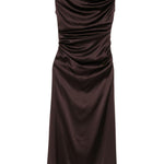 Abito con scollo drappeggiatto in marrone Staud - donna 