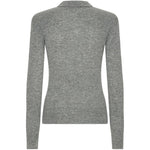 Polo a maniche lunghe in grigio 