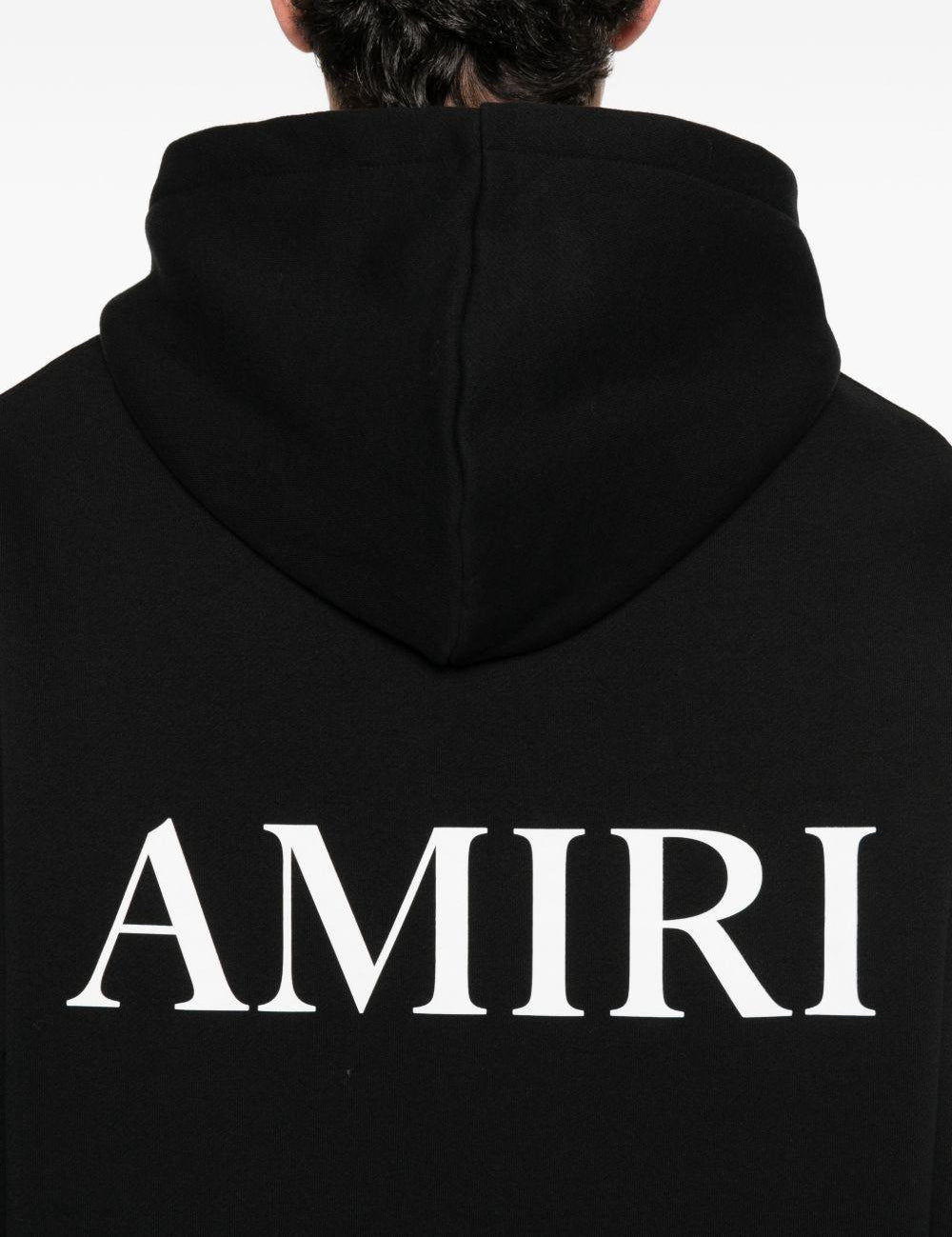 Felpa con cappuccio e ricamo con logo in nero 