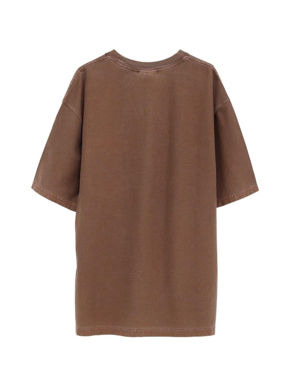 T-shirt con logo in marrone carhartt wip - uomo 