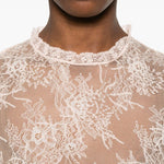 Top in pizzo rosa Alberta Ferretti - donna 