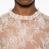Top in pizzo rosa Alberta Ferretti - donna 