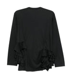 T-shirt con balze in nero Comme des garcons - donna 