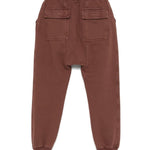 Pantaloni sportivi con coulisse in marrone Rick owens kids - bambini 