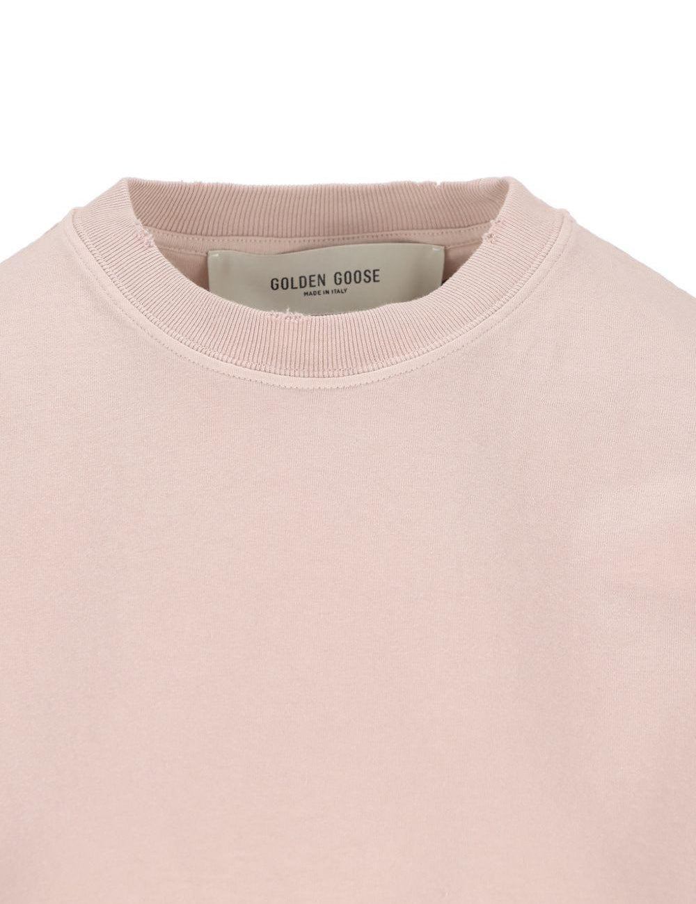 T-shirt con applicazione in beige Golden goose - donna 