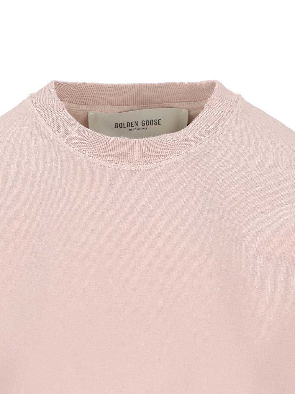 T-shirt con applicazione in beige Golden goose - donna 
