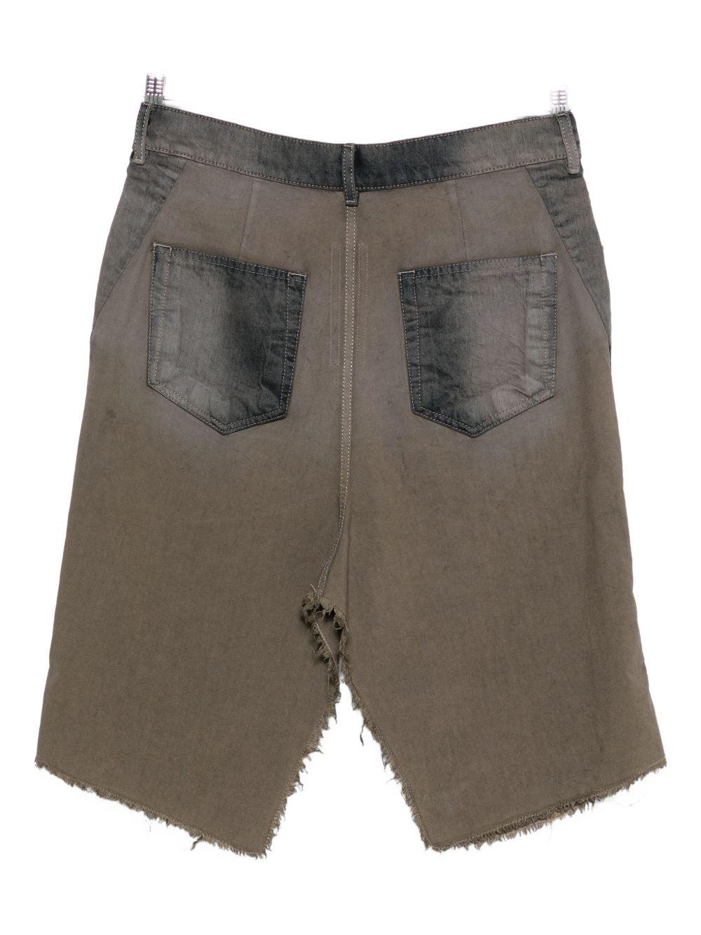 Gonna con spacchi centrali in denim grigio Rick Owens - uomo 