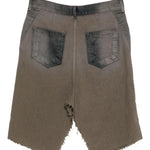 Gonna con spacchi centrali in denim grigio Rick Owens - uomo 