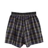 Boxer a quadri in marrone e blu Erl - unisex 