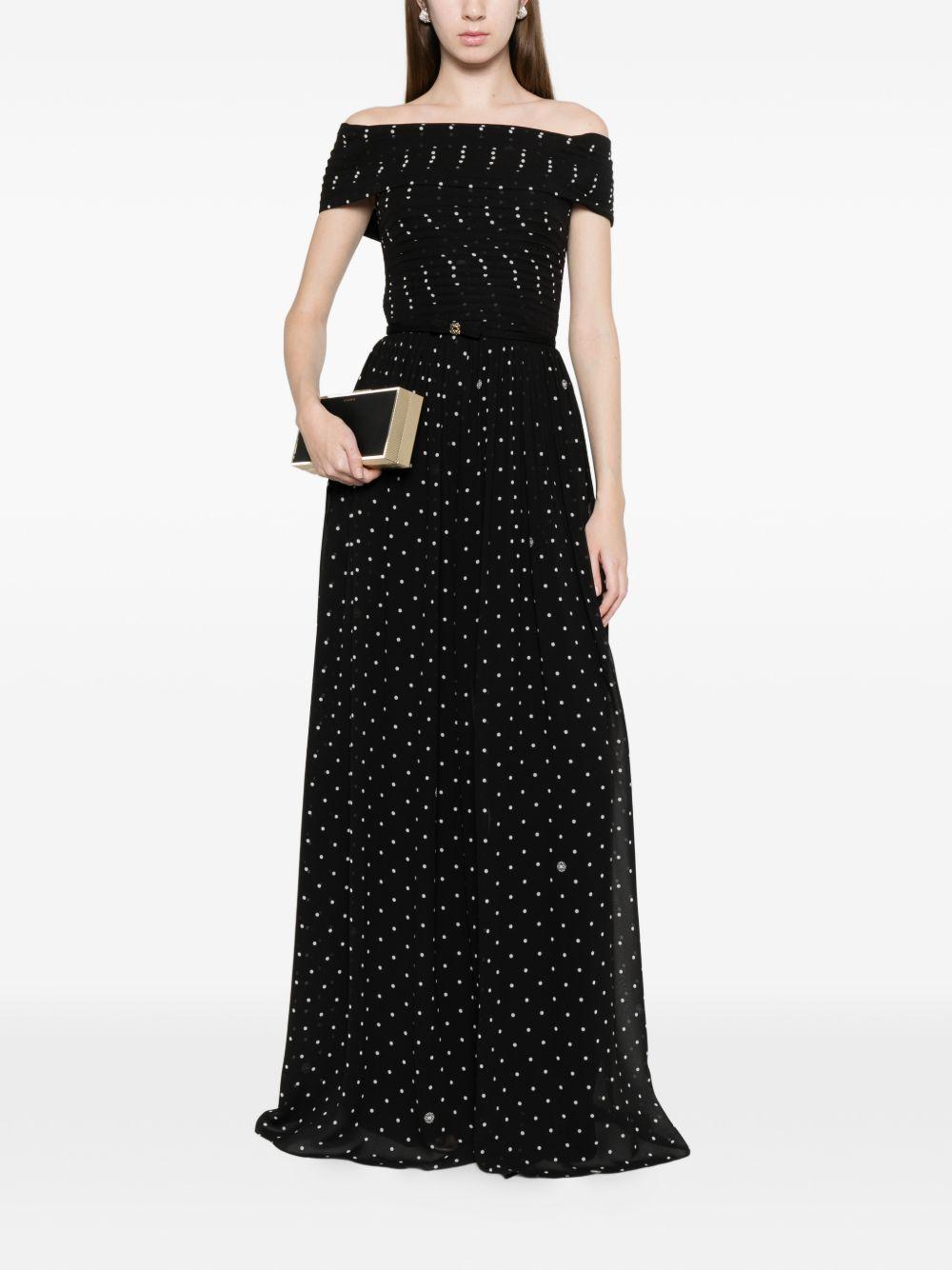 Abito lundo a pois in nero Elie Saab - donna 