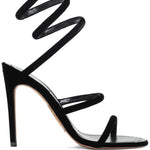 Sandali in velluto cleo in nero Rene caovilla - donna 