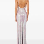 Abito da sera con paillettes foxx  in lilla Jenny packham- donna 