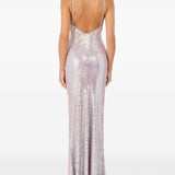 Abito da sera con paillettes foxx  in lilla Jenny packham- donna 