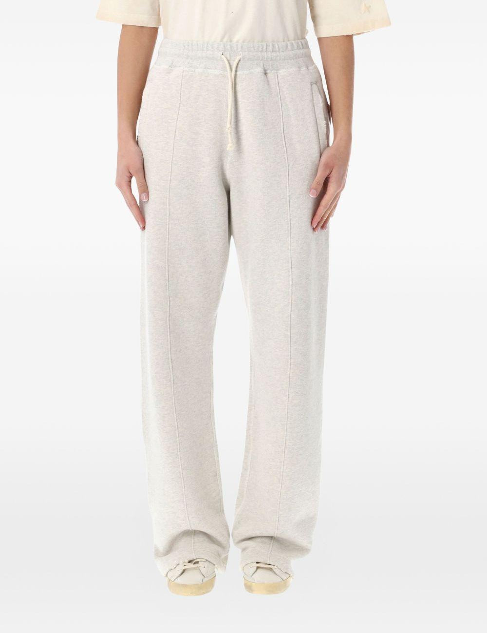 Pantaloni sportivi con logo str in grigio Golden goose - unisex 