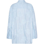 Camicia oversize con fiori in azzurro ROTATE - donna 