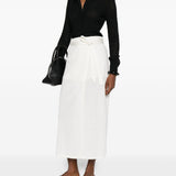 Gonna midi a portafoglio in bianco Toteme - donna 