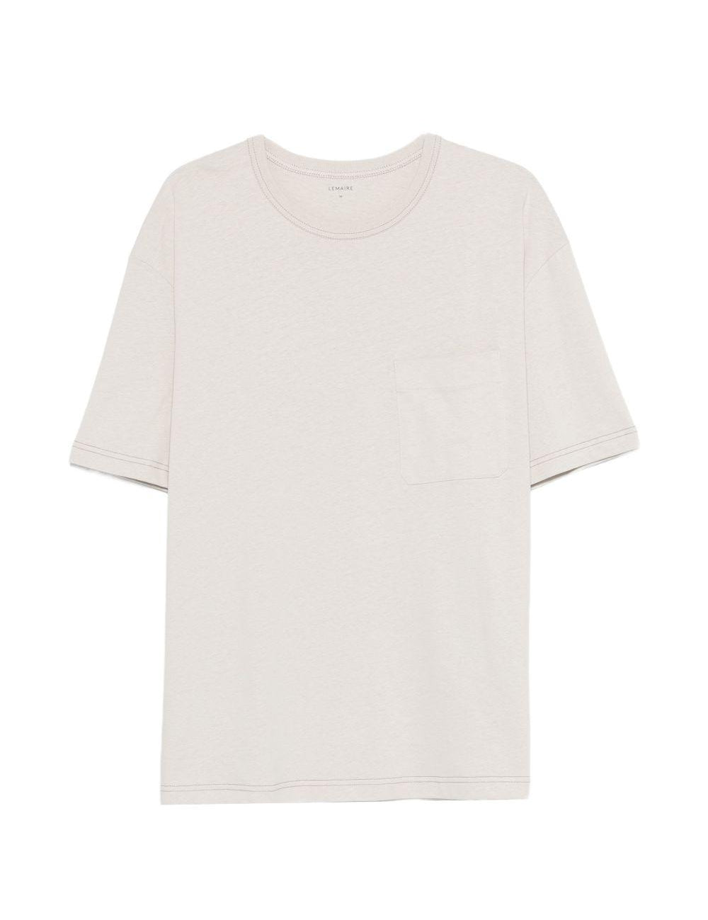 T-shirt a maniche corte in bianco Lemaire - uomo 