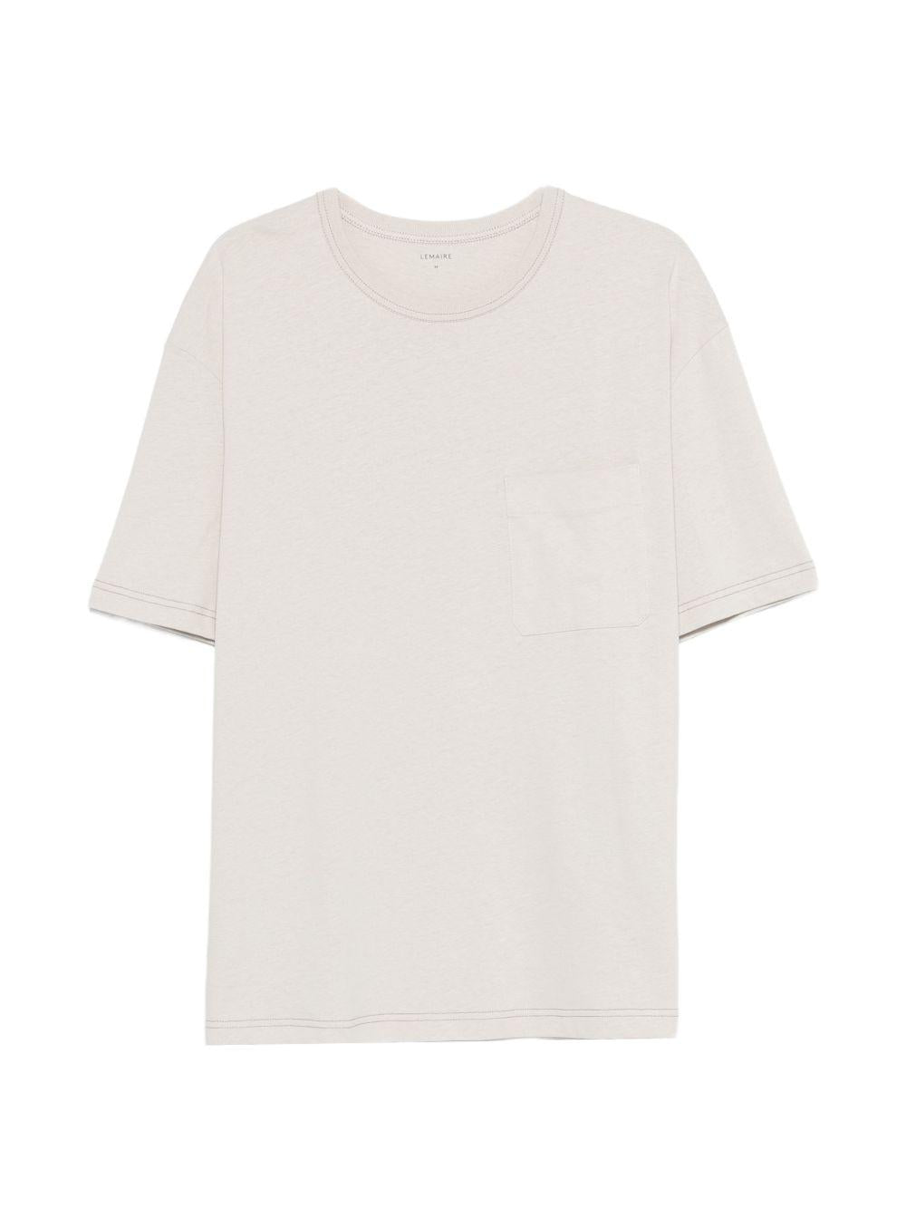 T-shirt a maniche corte in bianco Lemaire - uomo 