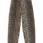 Jeans con stampa leopardata in marrone Ganni - donna 