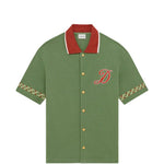 Camicia con logo ricamato in verde Drole de monsieur - uomo 