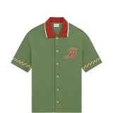 Camicia con logo ricamato in verde Drole de monsieur - uomo 