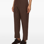 pantaloni diky in marrone grayed - uomo 