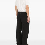Pantaloni con applicazione in nero Mm6 maison margiela - uomo 