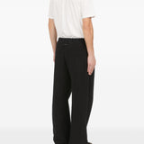 Pantaloni con applicazione in nero Mm6 maison margiela - uomo 