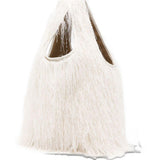 Borsa con frange in bianco Dries van noten - donna 