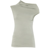 Top drappeggiato lola in grigio Rick owens lilies - donna 