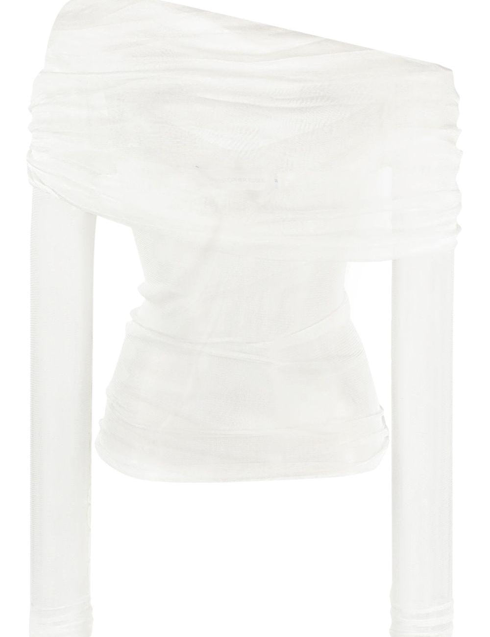 Top veiled in seta in bianco Christopher esber - donna 