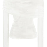 Top veiled in seta in bianco Christopher esber - donna 