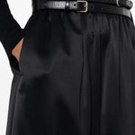 Pantaloni a gamba ampia con finitura satinata in nero Junya watanabe - donna 