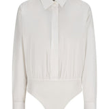 Camicia body in popeline aere in bianco Maxmara - donna 
