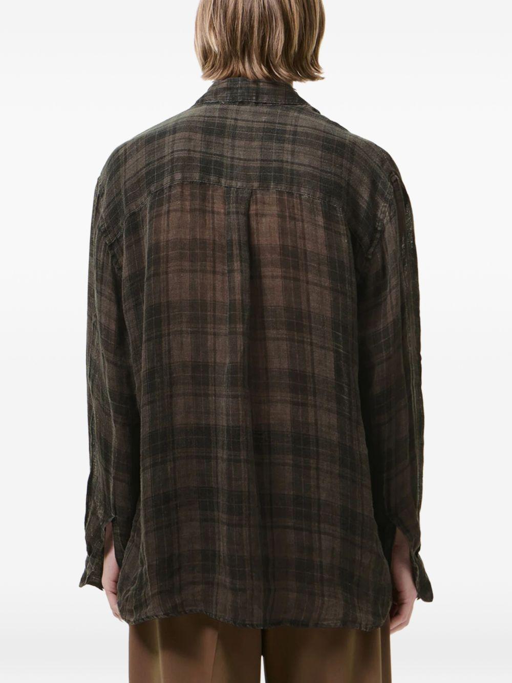 Camicia Above a quadri in marrone Our Legacy  - uomo 