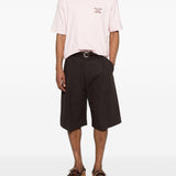 T-shirt con bordi a coste in bianco Drole de monsieur - uomo 