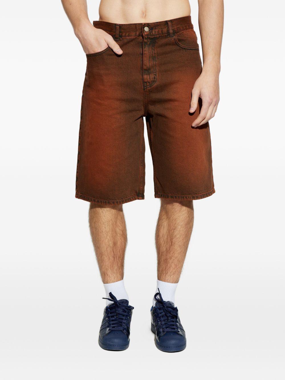 Shorts con ricamo in marrone Carne bollente - uomo 