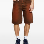 Shorts con ricamo in marrone Carne bollente - uomo 