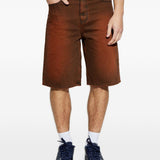 Shorts con ricamo in marrone Carne bollente - uomo 